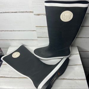 Cole Haan Black Devyn Rain Boots 7B